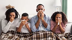 family with allergies or colds